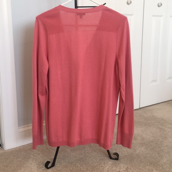 Talbots Large Petite Dark Peach Cardigan - Picture 2 of 5